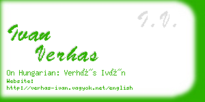 ivan verhas business card